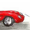 Old-time Ferrari: Red Elegance